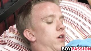 Sexy Jordan and Skinny Patrick have passionate anal fuck