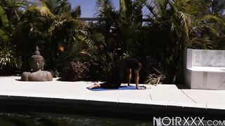 Sexy tattooed stud Danny Gunn gets a private ass stretching session with Timmarrie