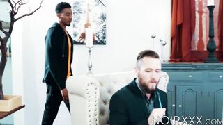 Bearded Ziggy Banks and Marquee D Angelo unleashes sloppy blowjobs and ass worships