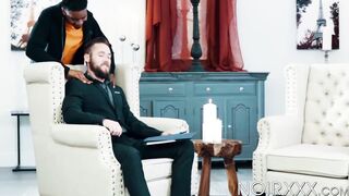 Bearded Ziggy Banks and Marquee D Angelo unleashes sloppy blowjobs and ass worships