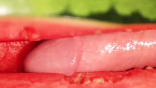 Muscular Stud Fucks and Cums on Watermelon