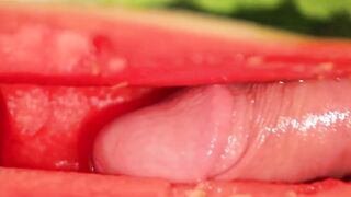 Muscular Stud Fucks and Cums on Watermelon
