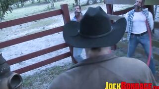 Hunk Tober Brandt watched in pleasure as Nick and Tyler strip each other