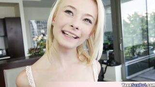 Cute Maddy gets her tiny pussy destroyed