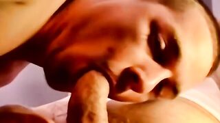 Hunks moan during interracial ball licking and cock sucking