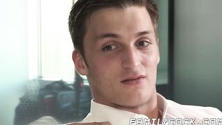 Horny stepdad deepthroats younger lad before barebacking him