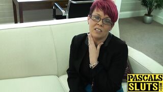 Fetish redhead Bree dominated rough before getting a facial