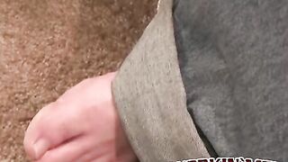 Tattooed stallion jerks off his cock in passionate solo act
