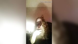 Dark Hair anal bimbo jizzes and screams