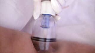 CBT, needle inside cock bj, anal pump by a crazy sexy