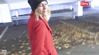 MyDirtyHobby - Outdoors plowed and creampie inside a parking lot