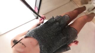 Tight Vagina babe Butt Pertty Blonde Teens with Selfie Stick