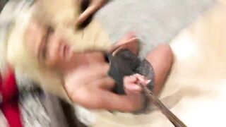 Tight Vagina babe Butt Pertty Blonde Teens with Selfie Stick