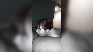 Stephanie loves choking on my penis