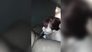 Stephanie loves choking on my penis