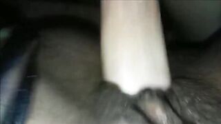 Pale man has an affair with a african doll