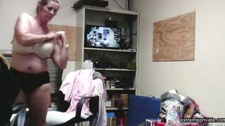 Spying on my busty mature Stepmom Agnes