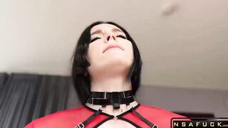 Naughty Brunette Deepthroats and Rough