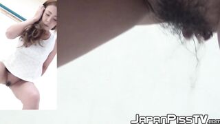 Hairy pussy Japanese babes peeing close up compilation