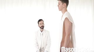 Master Tucker Barrett enjoys teasing his servants rock hard dick