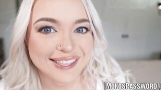 Big ass blonde Alexis Kay is so wet from riding a massive cock