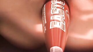 Handsome restricted man takes a baseball bat in his tight ass hole
