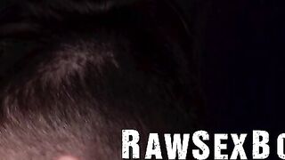 Twink bottom Ethan Tate bends over as hung and muscular Jordan Starr breeds him raw