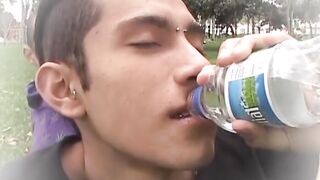 Amateur twink sucks off his boyfriend and gets anally railed