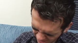 Amateur twink sucks off his boyfriend and gets anally railed