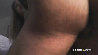 Horny shemale having rough sex with a latino