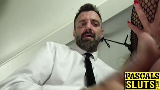 Fishnets bombshell Joanna Bujoli anally rammed with big cock