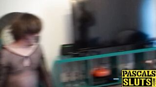 Scarla Swallows swallows cum after punishing anal sex