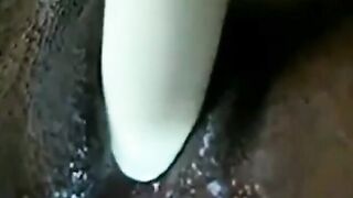 Black girl's juicy pussy on webcam