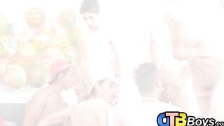 Pierced twinks suck hard cock in kinky and passionate orgy