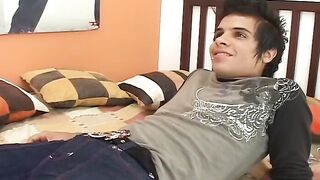 Spanking gets the latin twink in the mood for bareback sex