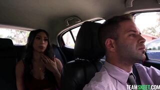 The nanny should not sit in the passenger seat