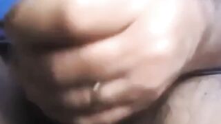 Daddy shows off his thick uncut cock on webcam