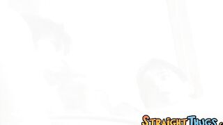 Straight jocks Axel and Billy meet up for kinky masturbation