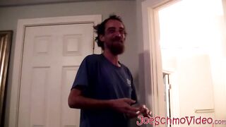 Ebony amateur mouth fucked by horny white homo