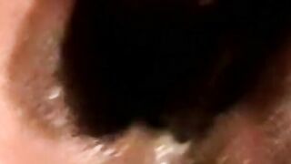 Black amateur barebacks mature man before cumming on him