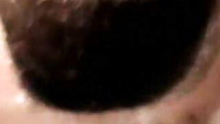 Black amateur barebacks mature man before cumming on him
