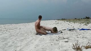 Amateur Nudist MILF Has Doggy-Style Fun at the Beach