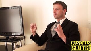 Pascalssluts porn video – Skinny teen Tina gets a facial from her master Pascal White