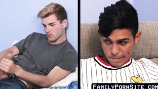Studly stepdad screws his stepson and his Latino beau