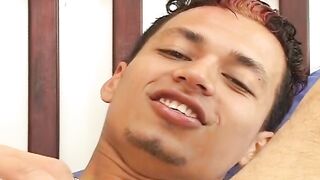 Solo latino twink Ever enjoys playing with sex toys