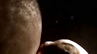 Bald amateur sucked by two mature men and cums in ones mouth