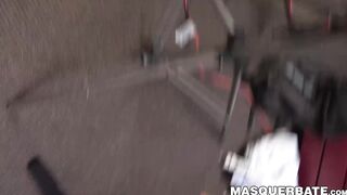 Hunk takes erotic shower before intense solo masturbation