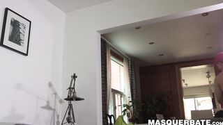 Cock jerking for a buff hunk who loves the feeling of it