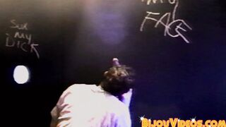 Big dicked Joel gets railed hard by a big black dick until cumshot on ass