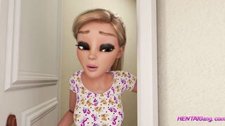 SHEMALE Mom Take Care of Stepsisters ⌁ 3D FAMILY Jerk Off